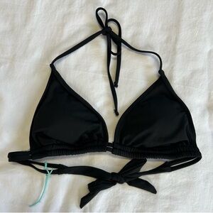 Black Triangle Halter Swim Top Size S